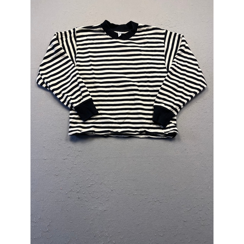 & Other Stories Sweatshirt Cotton Blend Striped Black White Small Womens